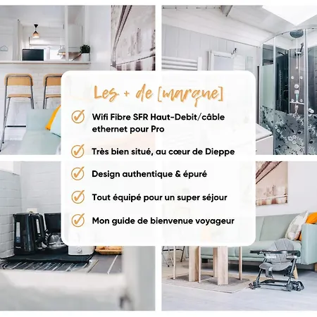 Cosy Duplex A 2 Min Du Port Et Restaurants A 300m アパート ディエップ